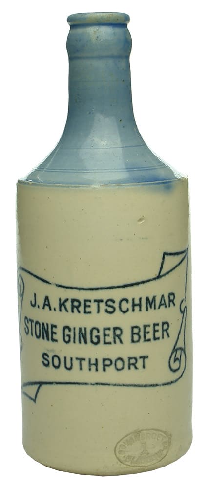 Kretschmar Stone Ginger Beer Southport Bue Top Bottle