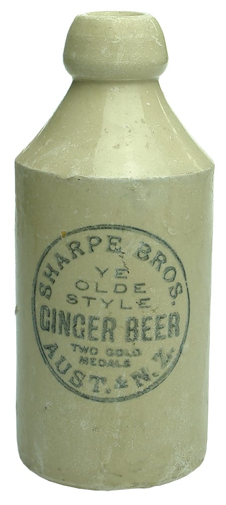 Sharpe Bros Ginger Beer Antique Stoneware Bottle