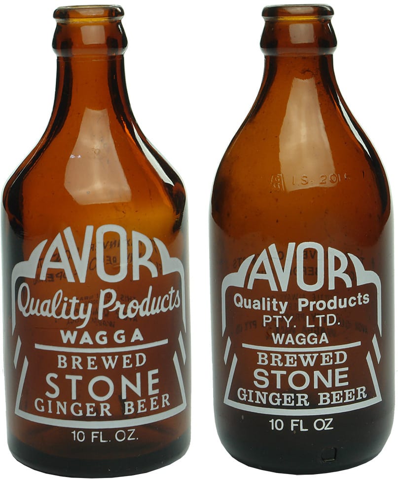 Vintage Old Glass Ginger Beer Bottles