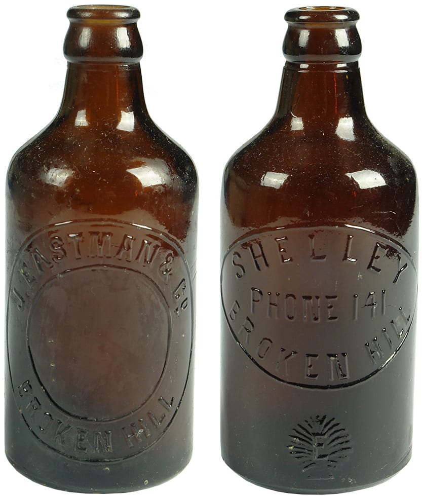 Vintage Old Glass Ginger Beer Bottles