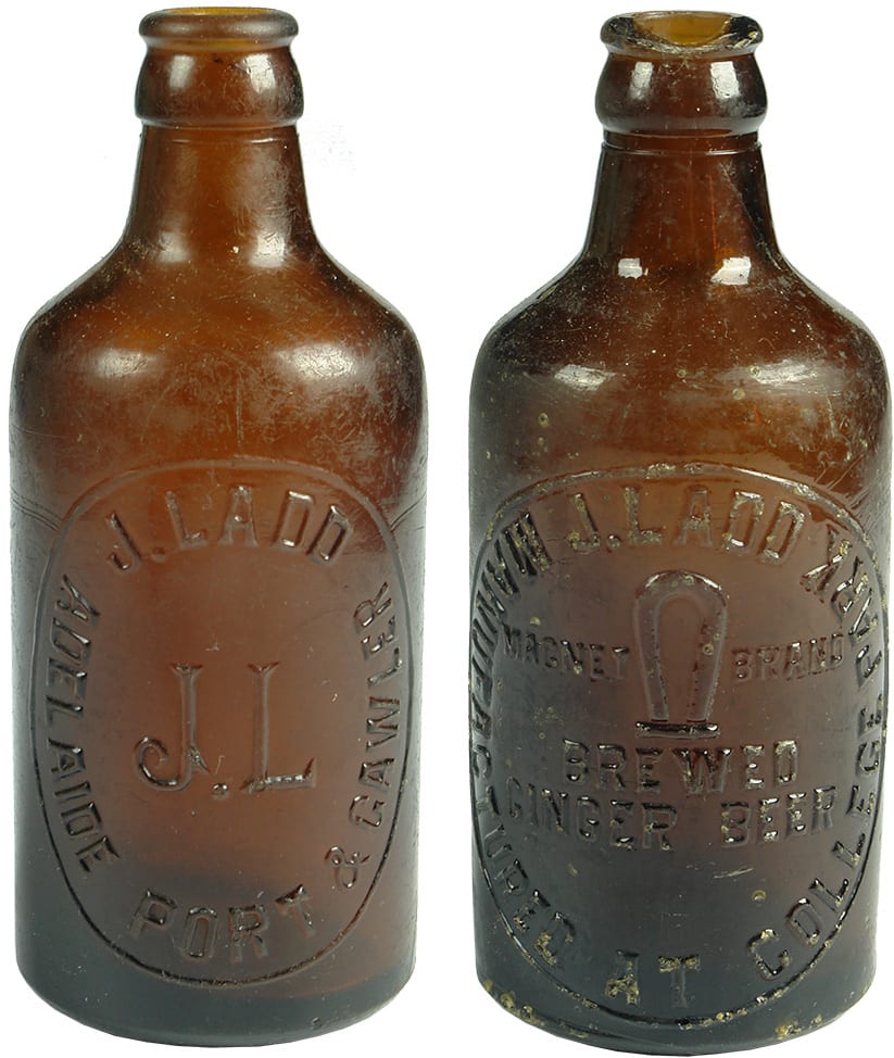 Vintage Old Glass Ginger Beer Bottles