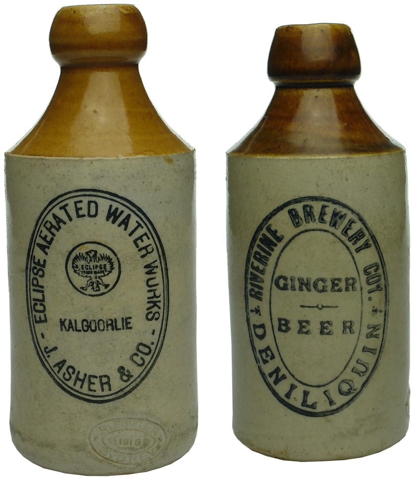 Antique Old Ginger Beer Bottles