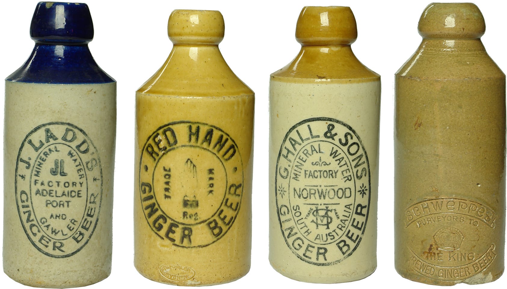 Antique Old Ginger Beer Bottles