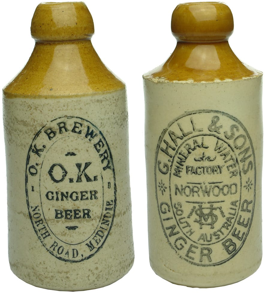 Antique Old Ginger Beer Bottles