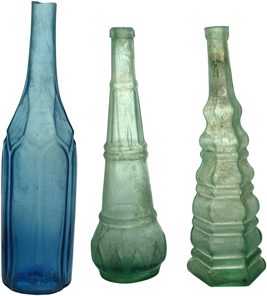 Antique Goldfields Era Salad Oil Bottles