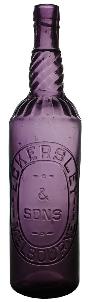 Eckersley Melbourne Purple Glass Cordial Bottle