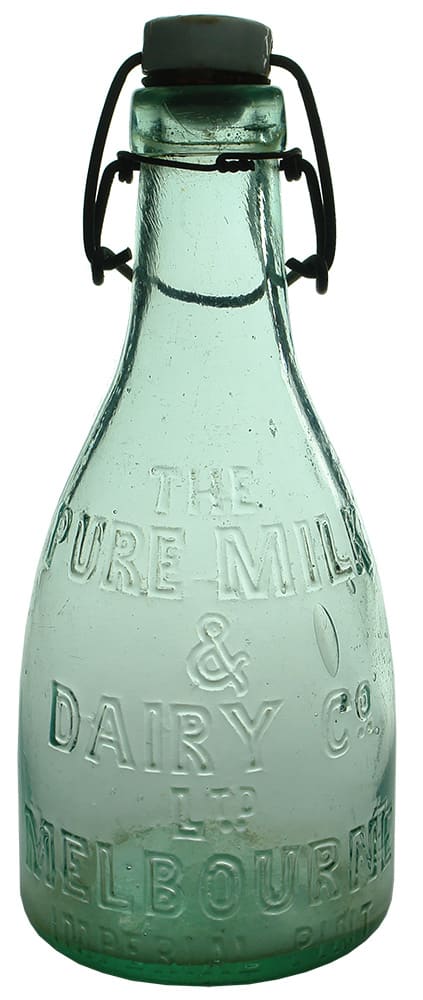 Pure Milk Dairy Melbourne Antique Milk Bottle