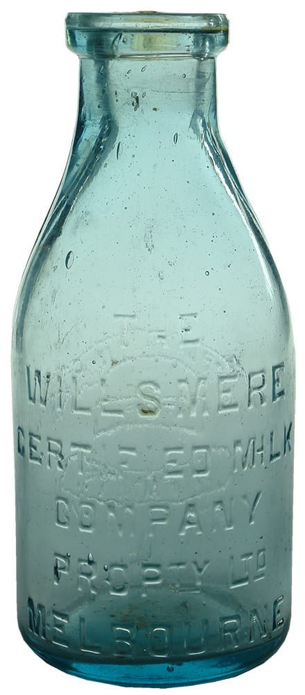 Willsmere Special Milk Infants Melbourne Antique Bottle