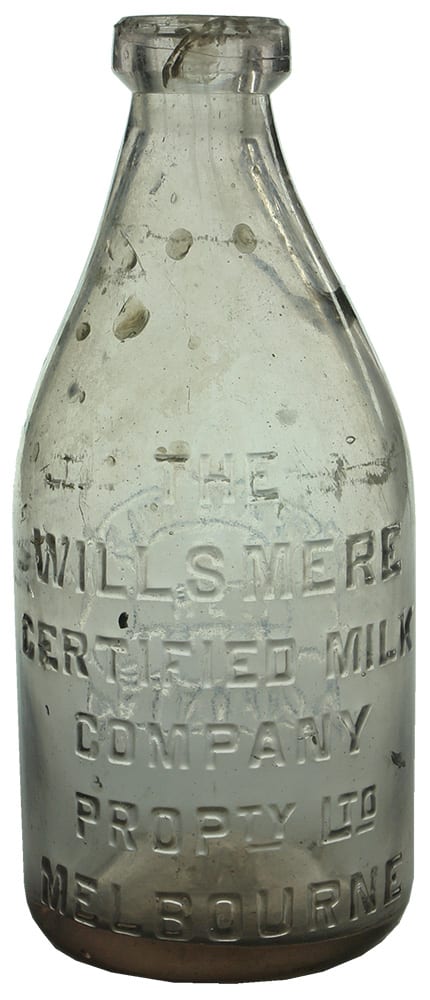 Willsmere Special Milk Infants Melbourne Antique Bottle