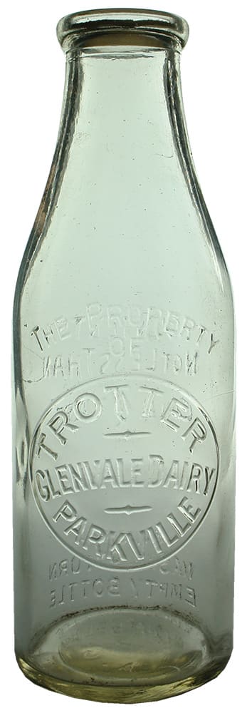 Trotter Glenvale Dairy Parkville Milk Bottle