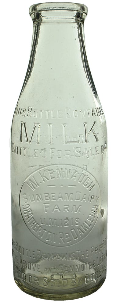 Kennaugh Sunbeam Dairy Oakleigh Milk Bottle