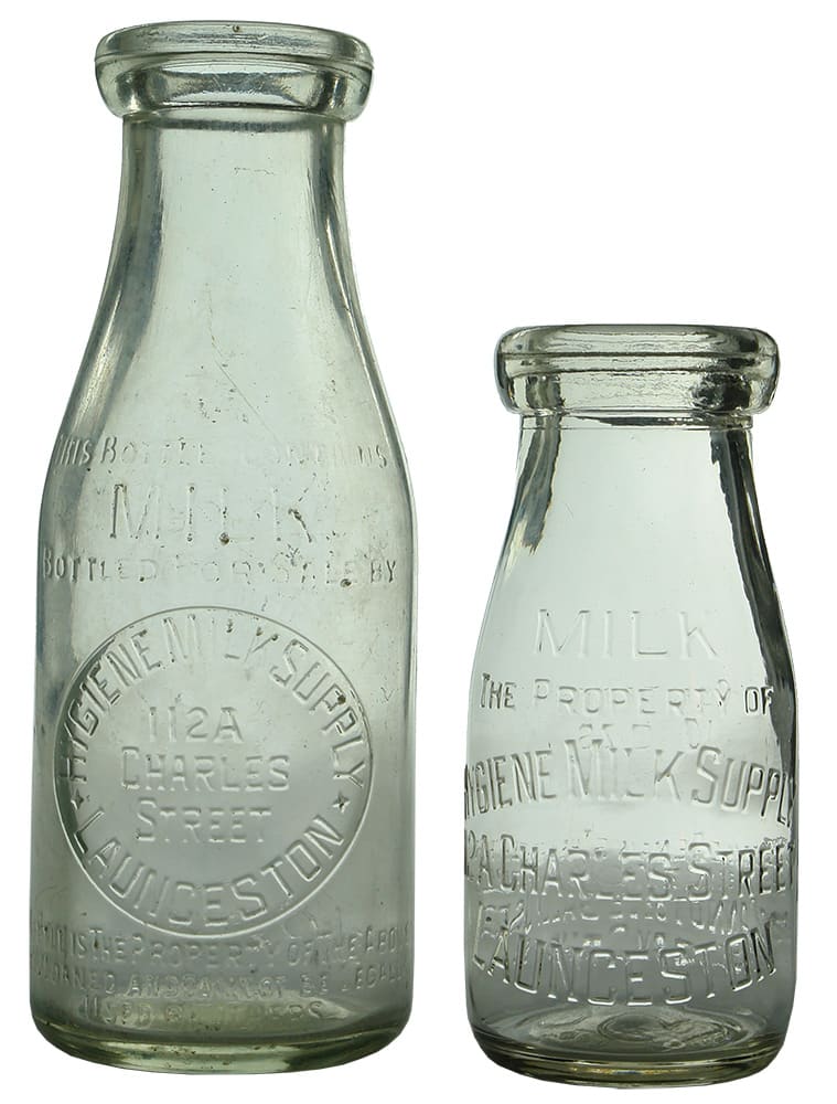 Vintage old Glass Milk Bottles