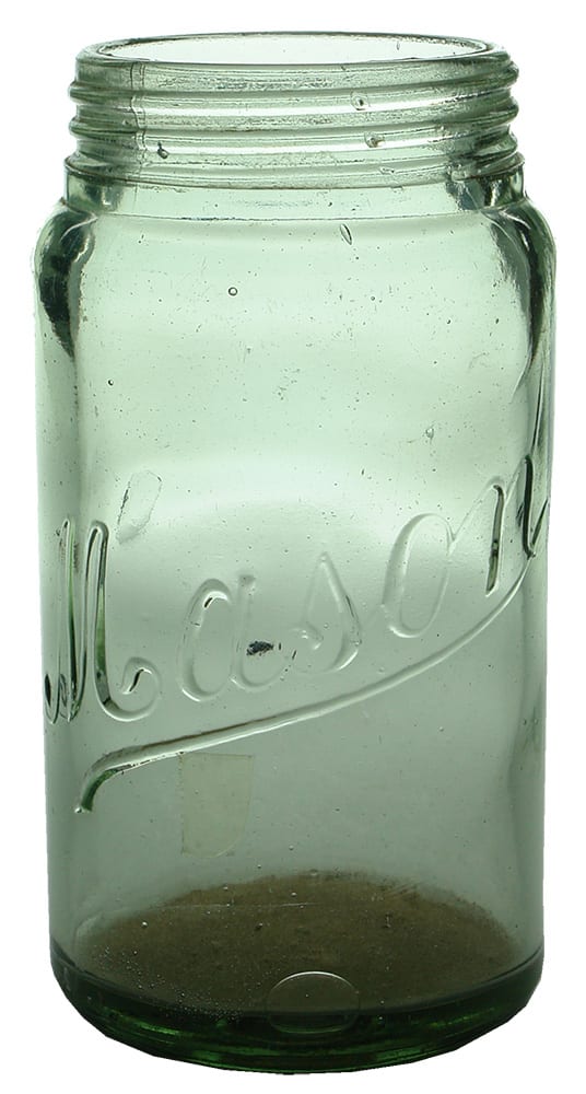 Mason Script Writing Fruit Jar