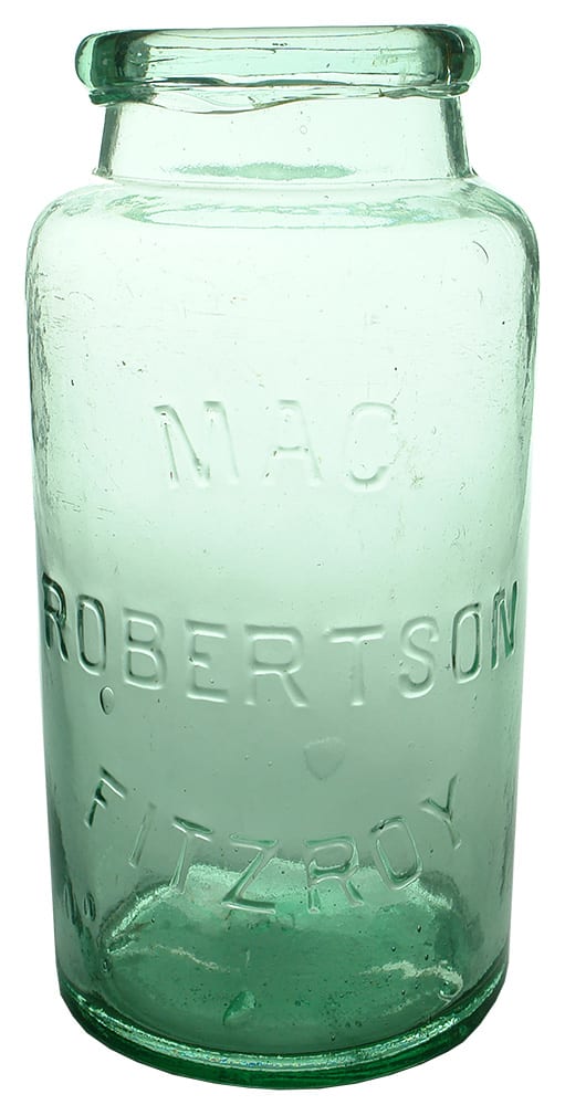 Mac Robertson Fitzroy Antique Glass Jar