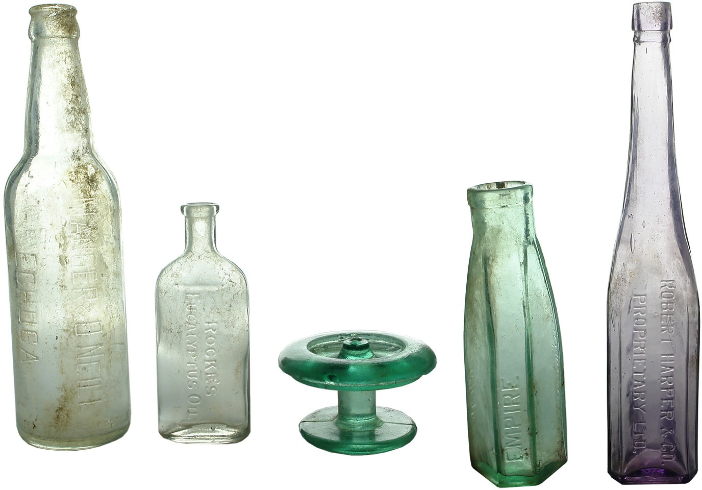 Collection Old Antique Bottles