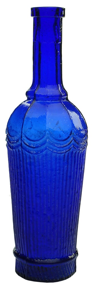 Blue Glass Salad Oil Bottle