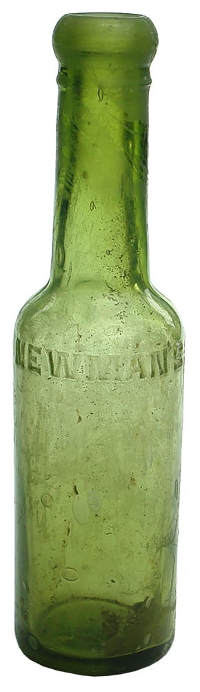 Newman's Green Glass Sauce Bottle