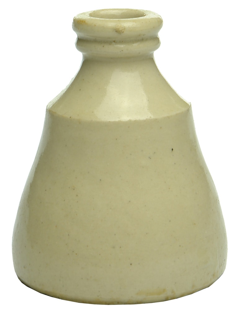 White Stoneware Ink Bottle