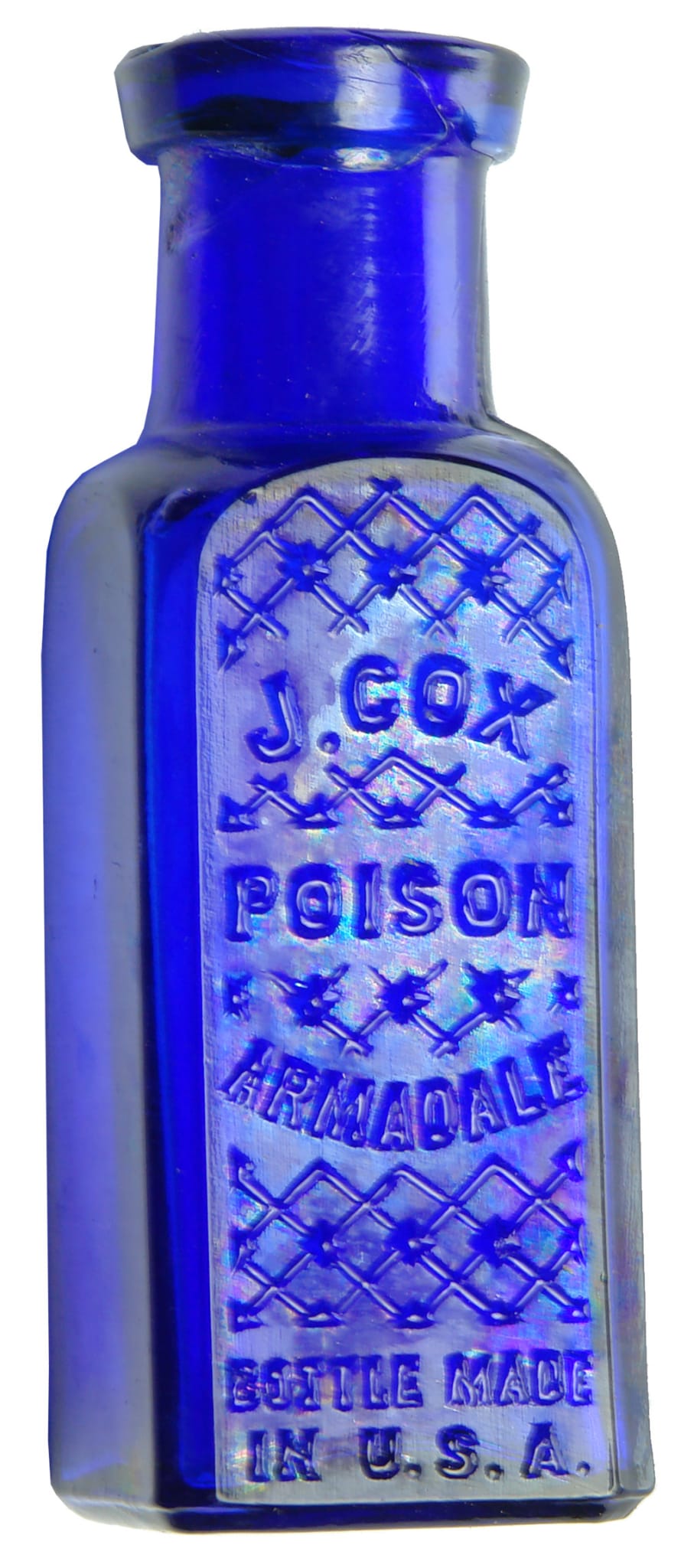 Cox Armadale Cobalt Blue Poison Bottle