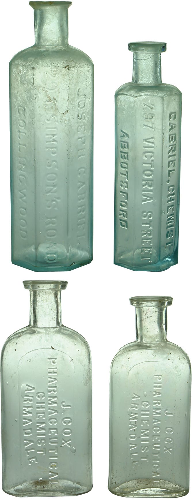 Antique Chemist Prescription Bottles