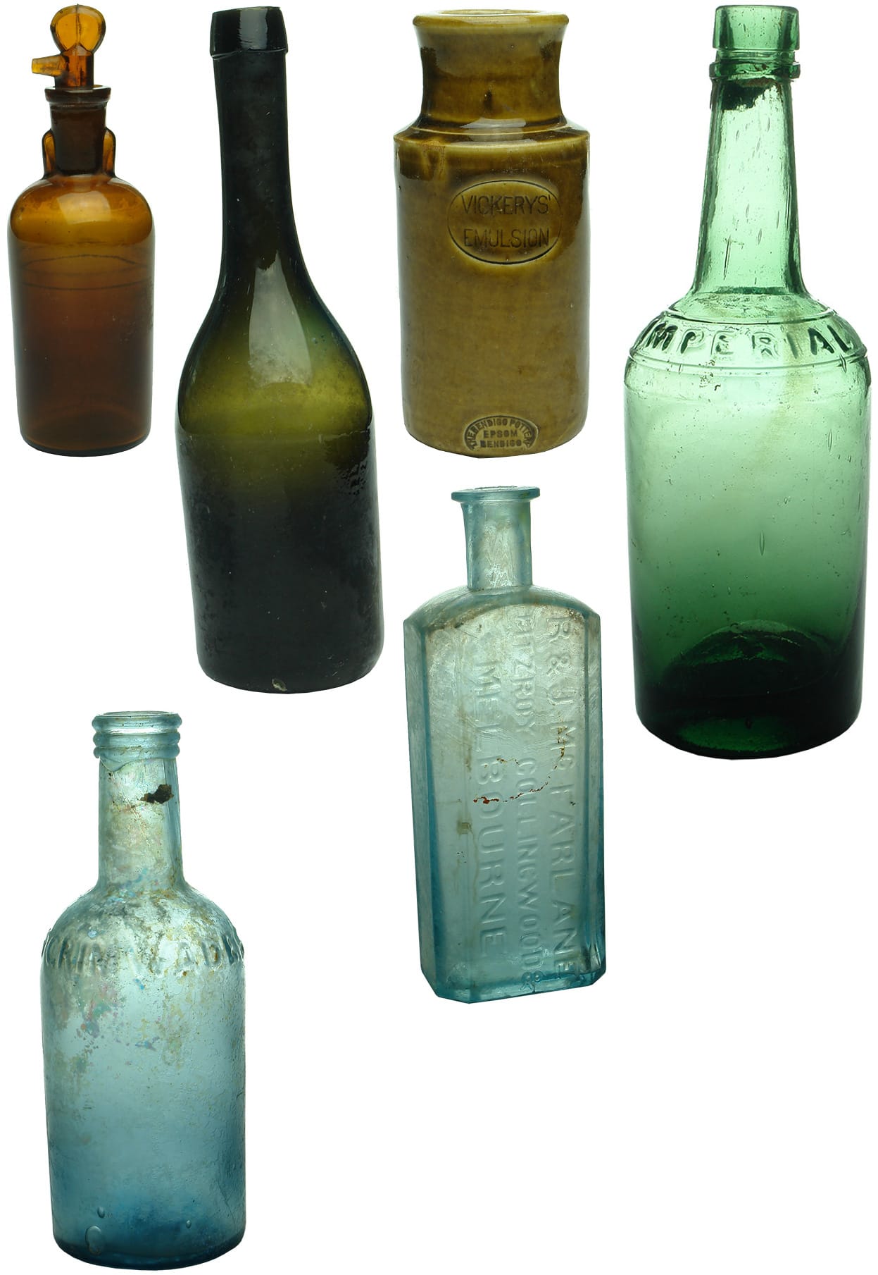 Collection Antique Bottles