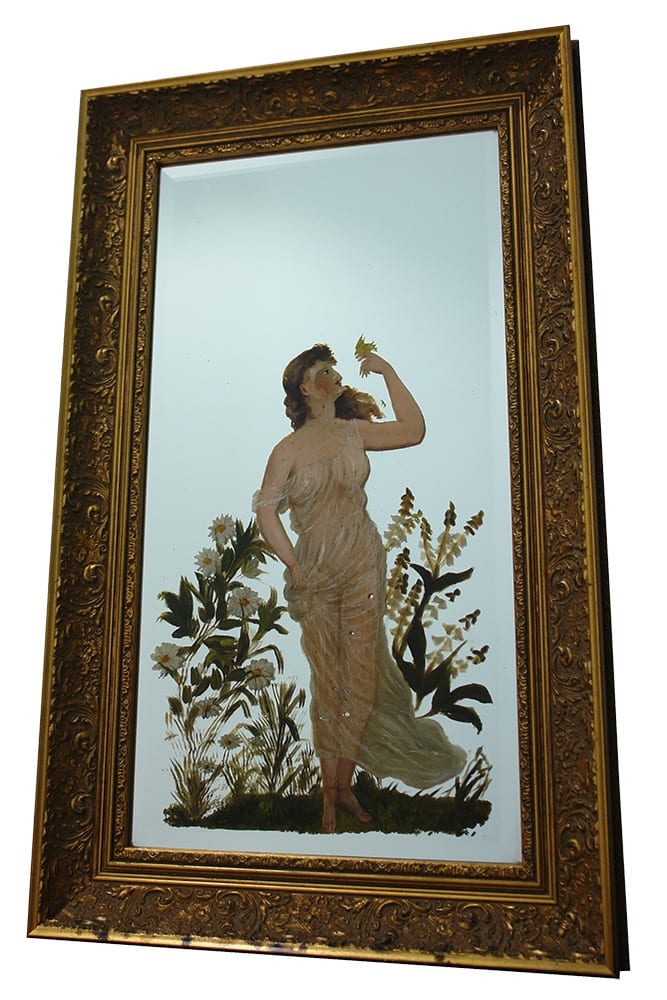 Victorian Hand Painted Mirror