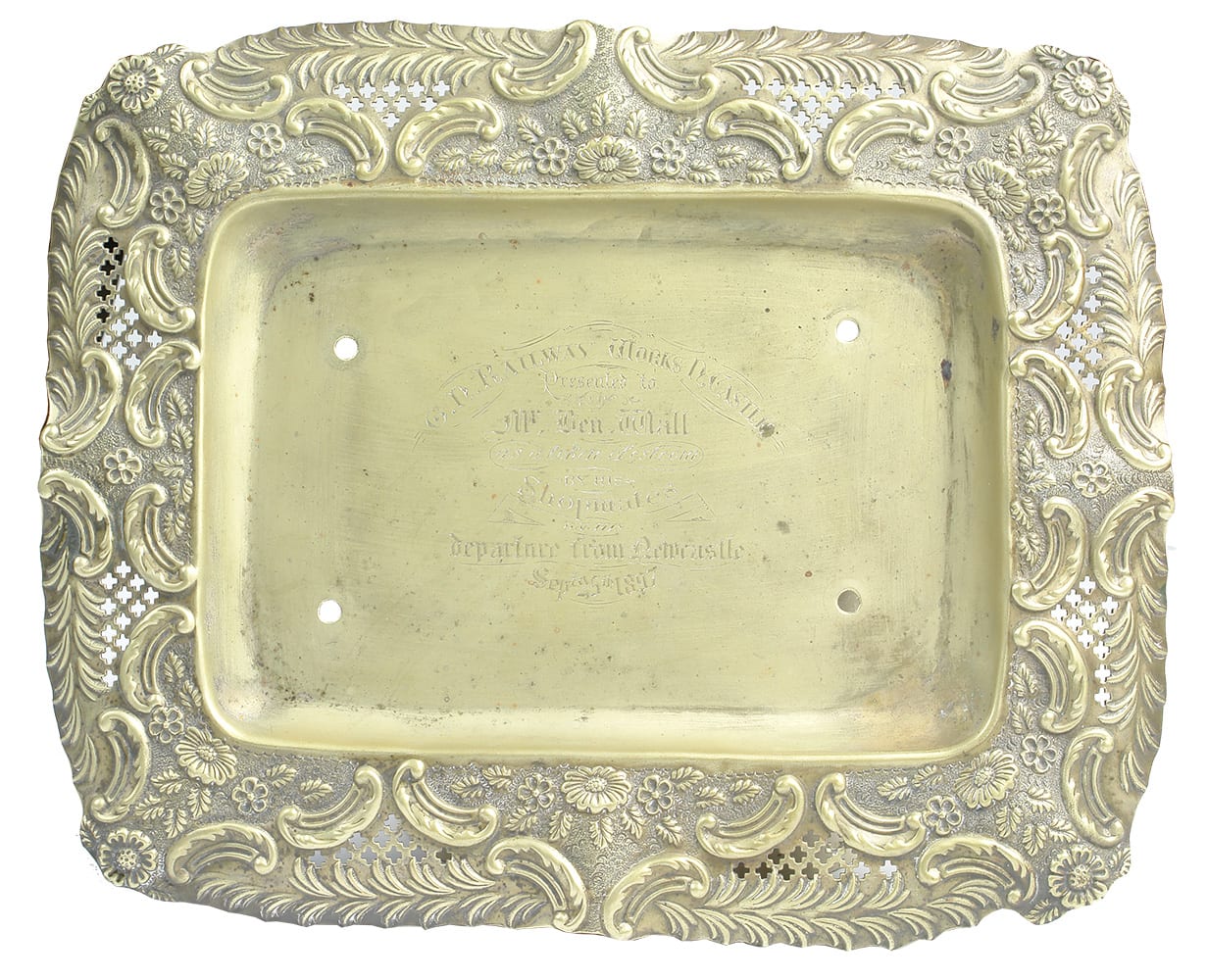 Railway Works Newcastle Antique Tray