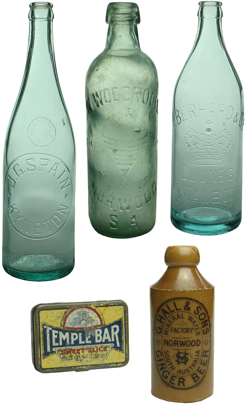 Antique Bottles Tin