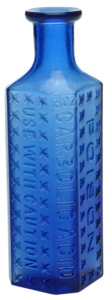 Carbolic Acid Blue Poison Bottle