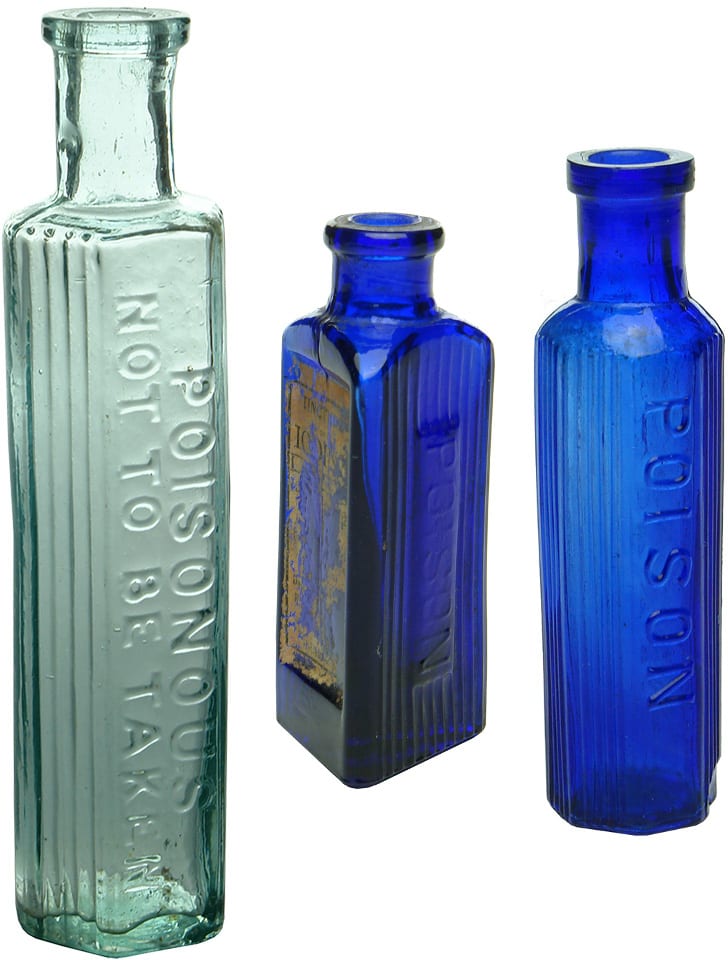 Antique Old Poison Bottles