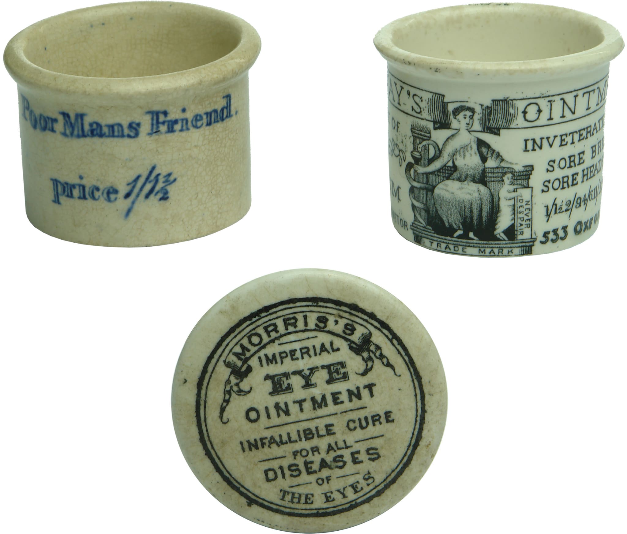 Old Ointment Pot Lids Pots