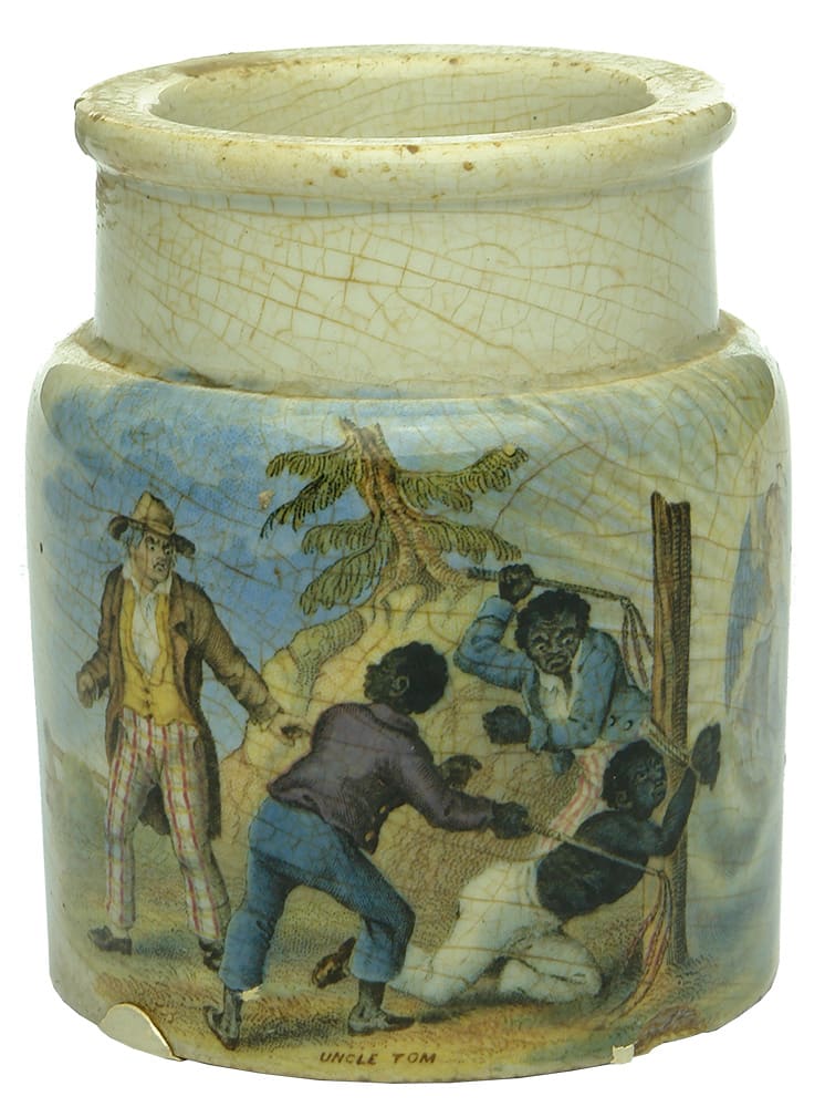 Uncle Tom and Eva Prattware Scene Pot