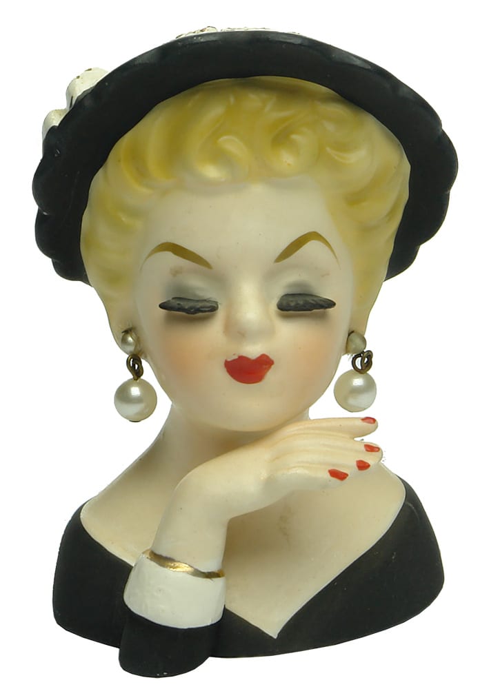 Lady Head Hat Pin Holder