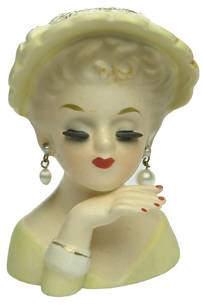 Lady Head Hat Pin Holder