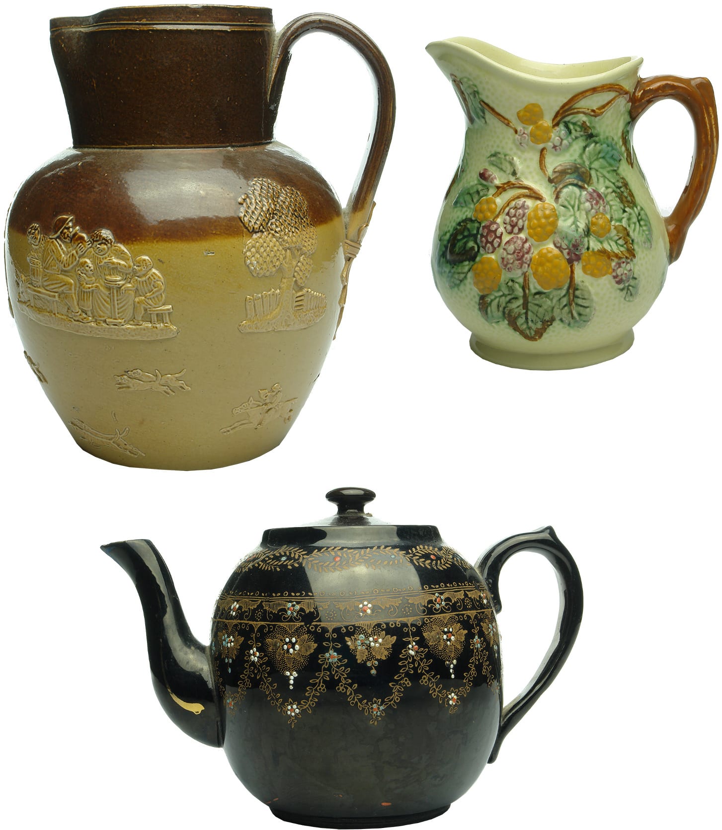Old Pottery Jugs Teapots
