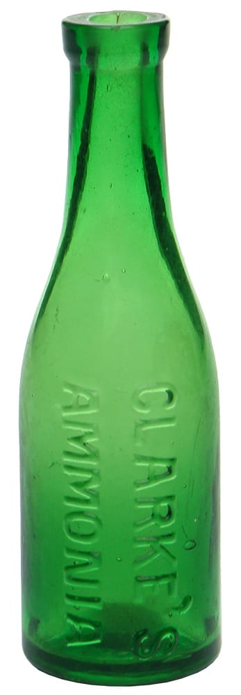 Clarke's Ammonia Sample Green Bottle