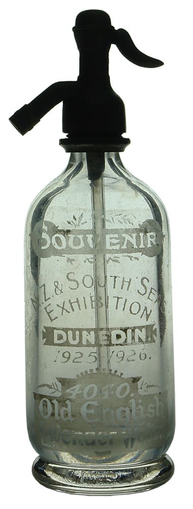 New Zealand South Seas Exhibition Dunedin 1925 1926 Sample Soda Syphon