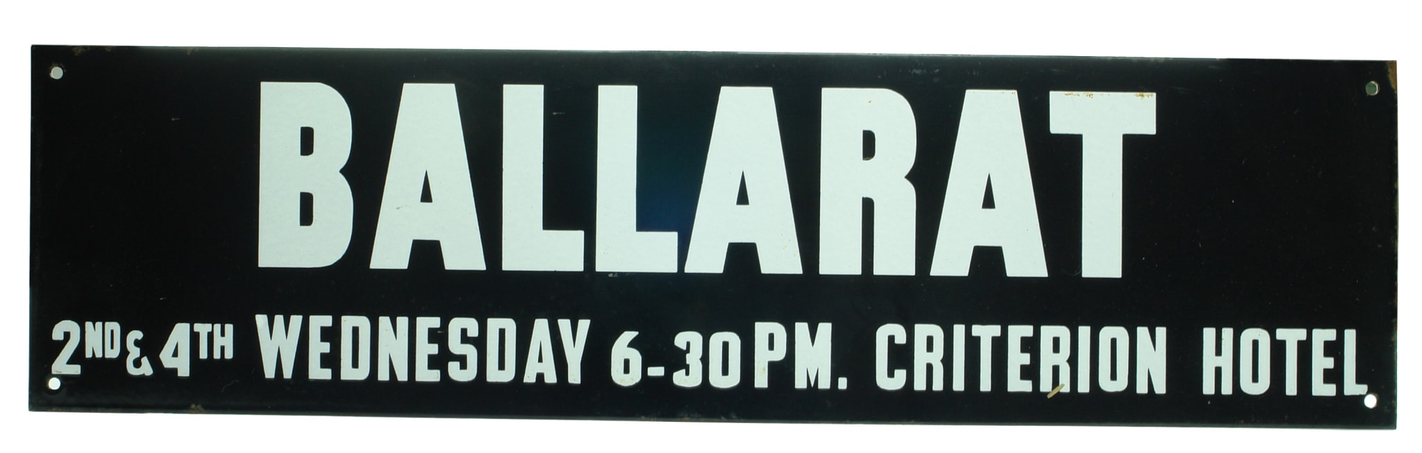 Ballarat Criterion Hotel Enamel Sign