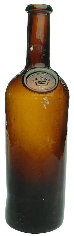 Crown Amber Sealed Cognac Bottle