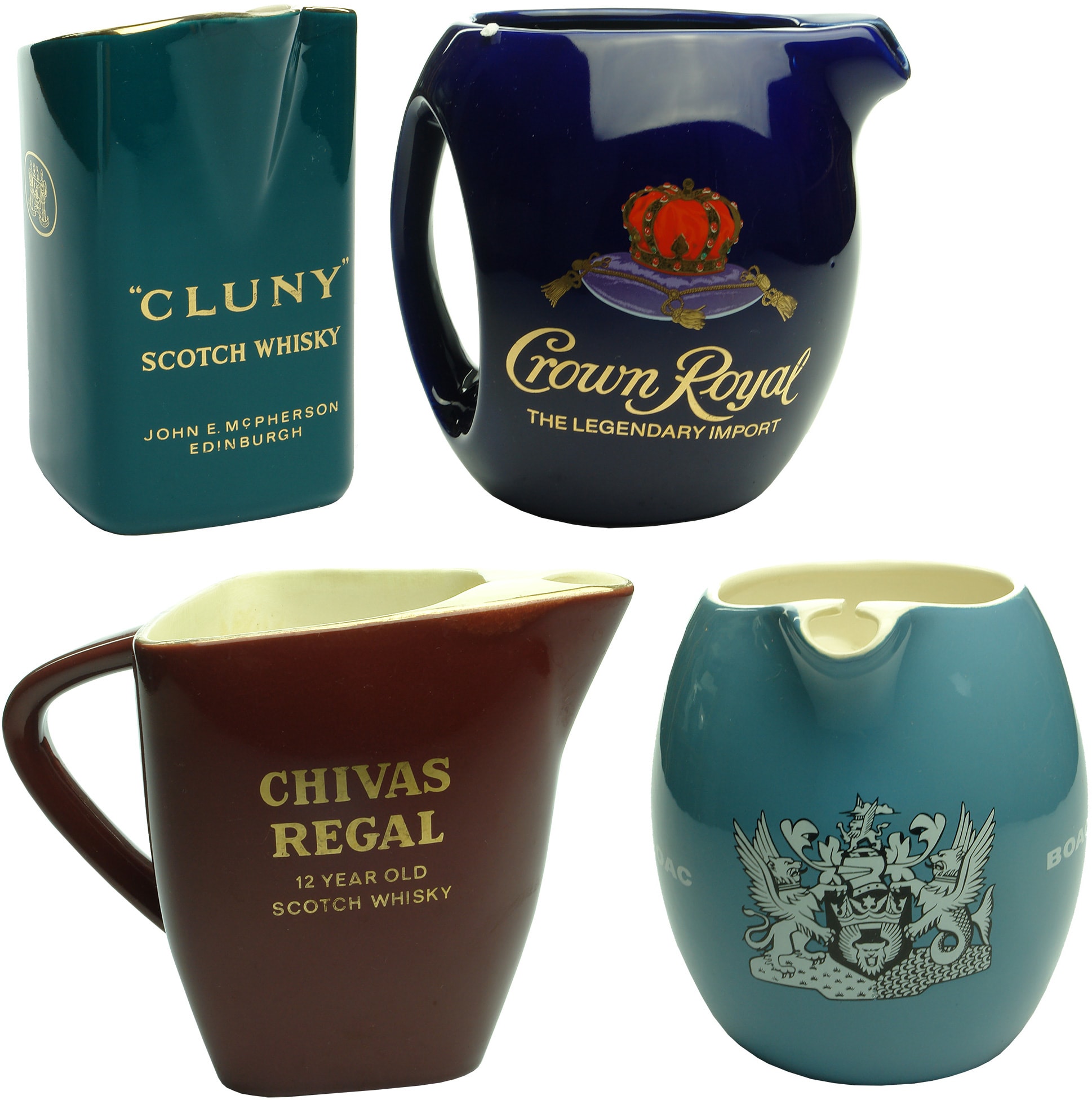 Old Advertising Whisky Water Jugs
