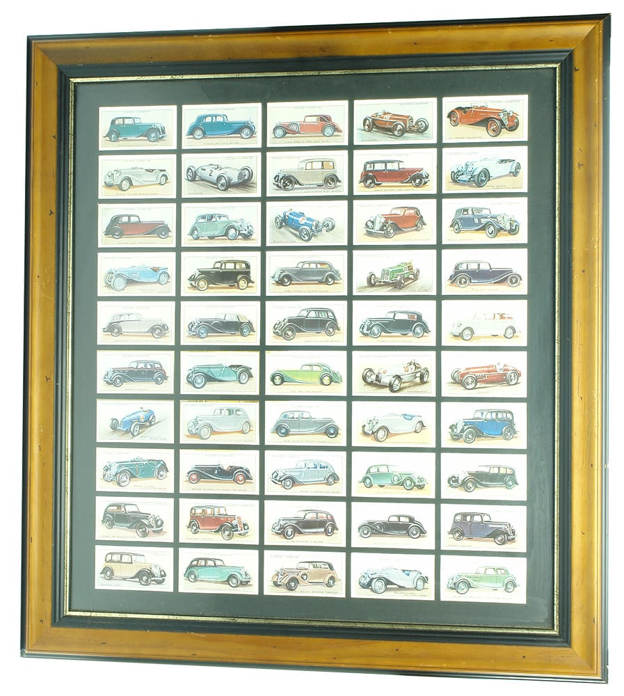 John Player's Cigarette Cards Motor Cars 1991 Reprint Framed