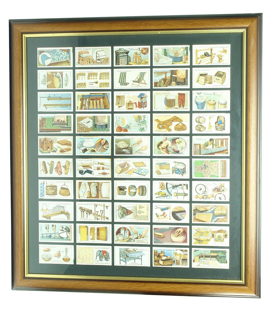 Will's Cigarette Cards Household Hints Framed
