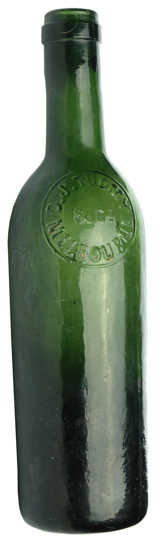 Tuomy Melbourne Green Glass Wine Bottle