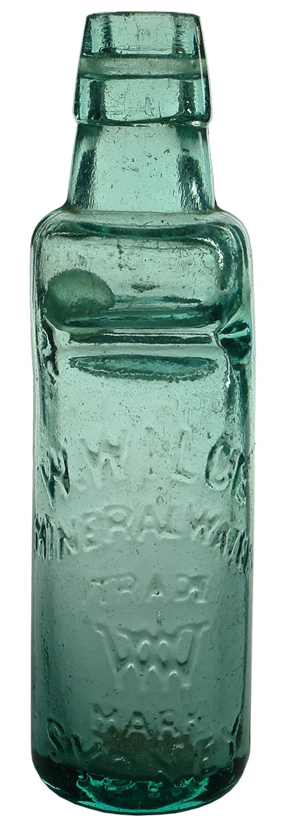 Wilce Mineral Waters Sydney Antique Codd Bottle