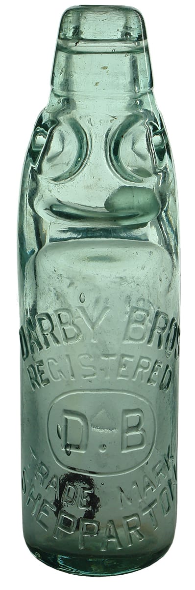 Darby Bros Shepparton Soda Water Codd Bottle