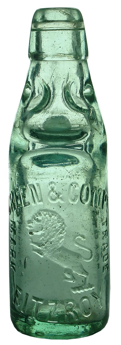 Green Fitzroy Rampant Lion Codd Bottle