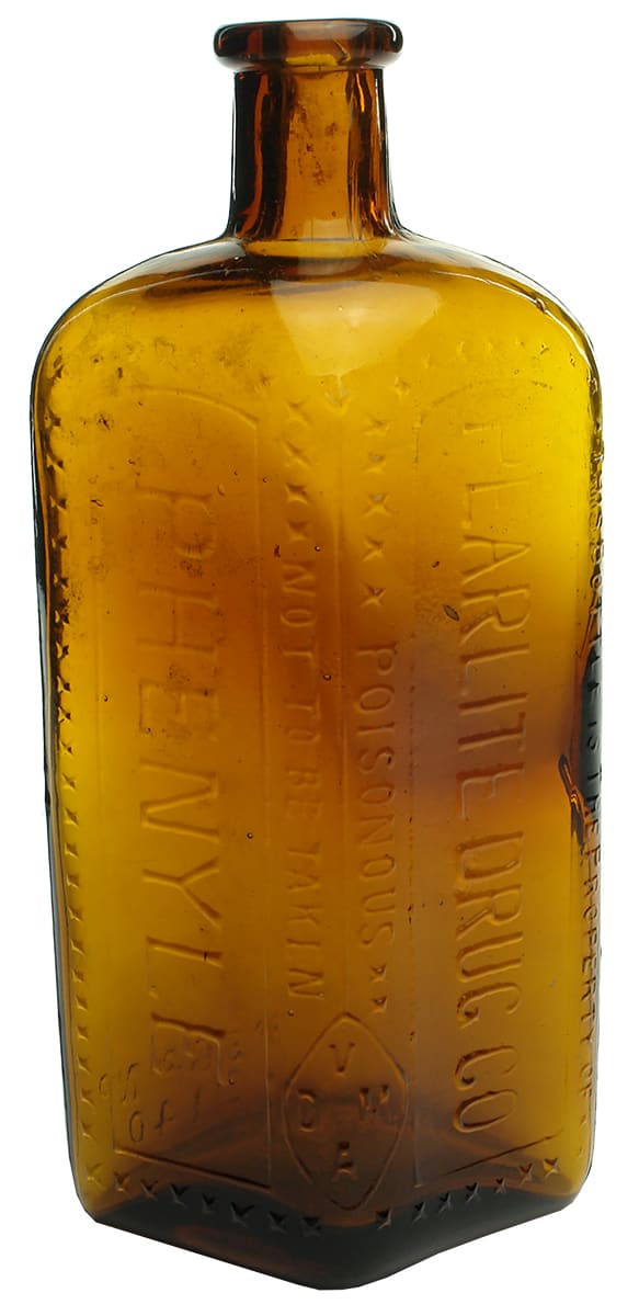 Pearlite Drug Phenyle Amber Poison Bottle