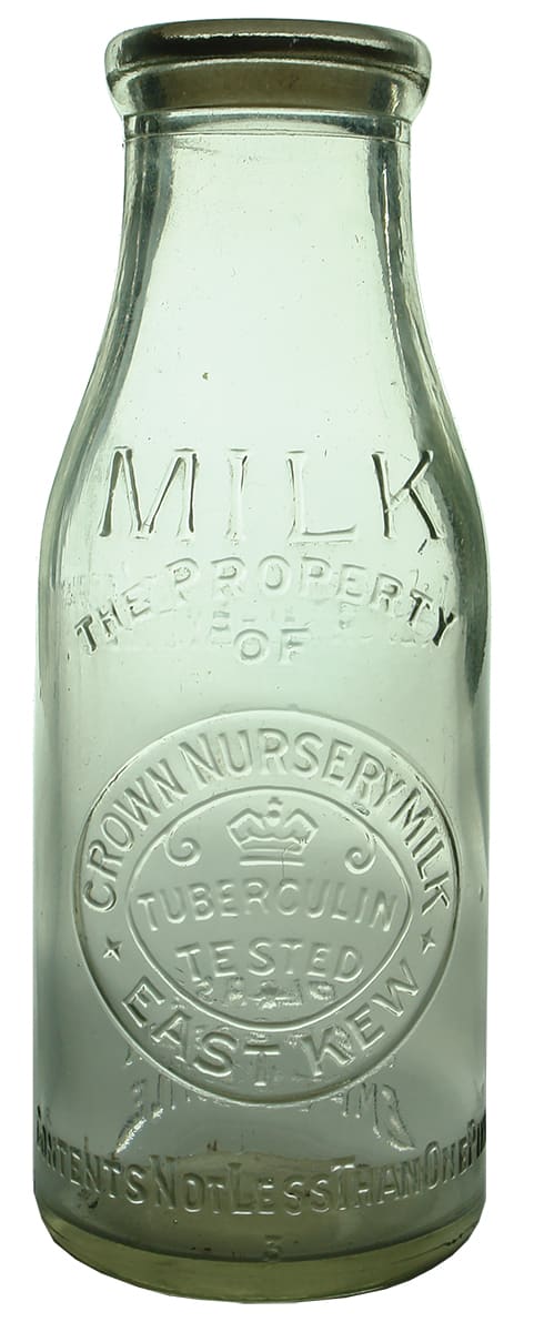 Crown Nursery Milk East Kew Pint Bottle