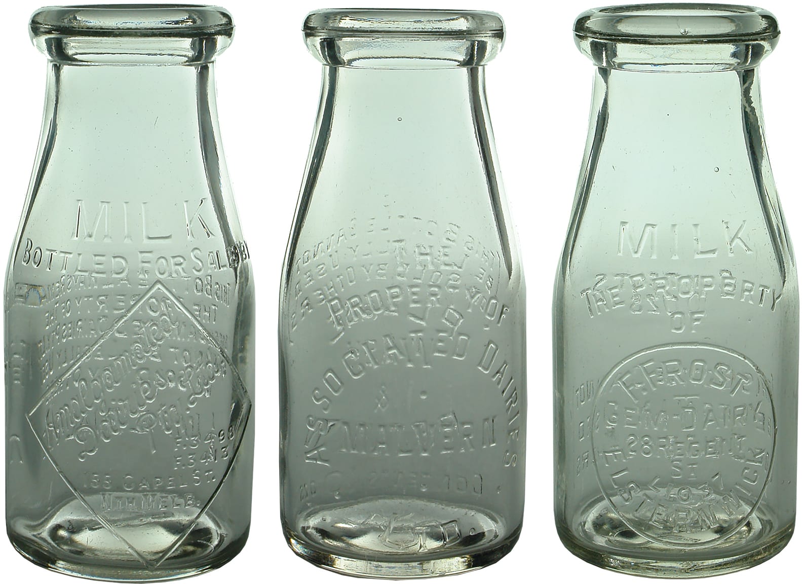 Vintage Old Milk Bottles