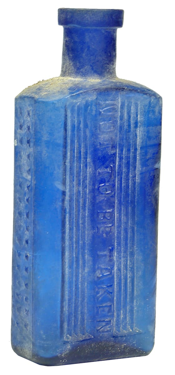 Antique Blue Poison Bottle